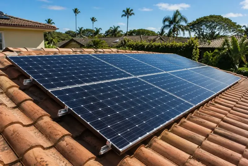 Installation de panneaux solaires à la Roque-Esclapon